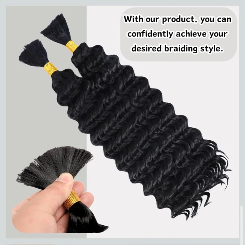 Deep Wave Bulk Hair For Braiding